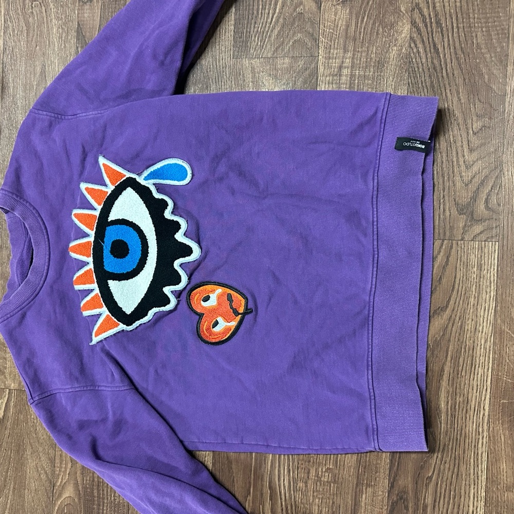 Purple Kids Shirt with Eye and Heart Design